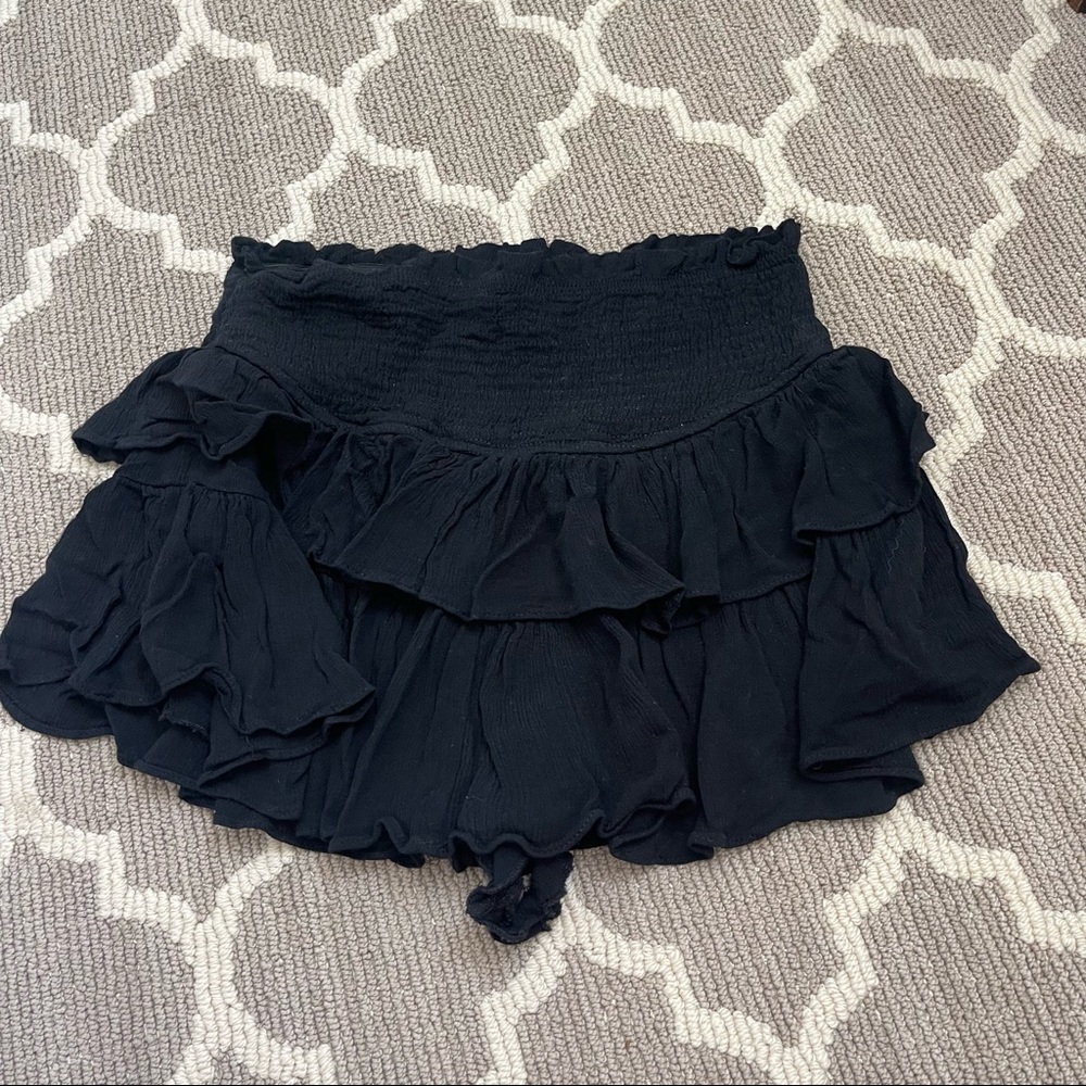 Mustard Seed Black Ruffle Skort - Small